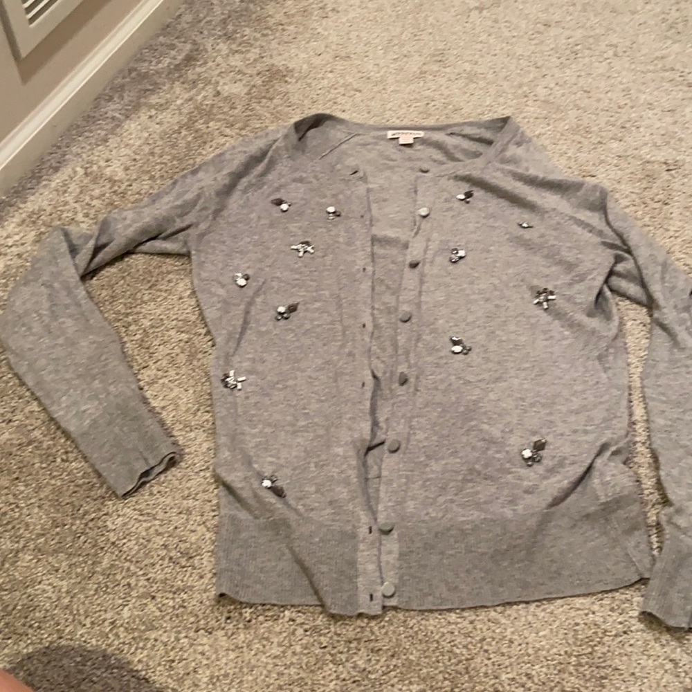 Merona Grey Gemmed Cardigan